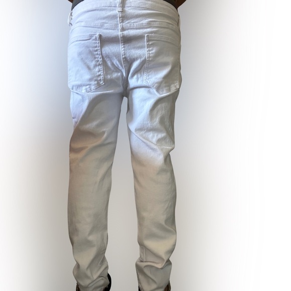White Distressed Jeans – Stretch Fit, Ripped Style | Must-Have Statement Denim - Picture 6 of 7
